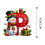 Gepersonaliseerd kerstboomornament met initialen van 26 letters 7