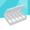 Coin Rolling Containers Transparent Blue 6 Pcs 8