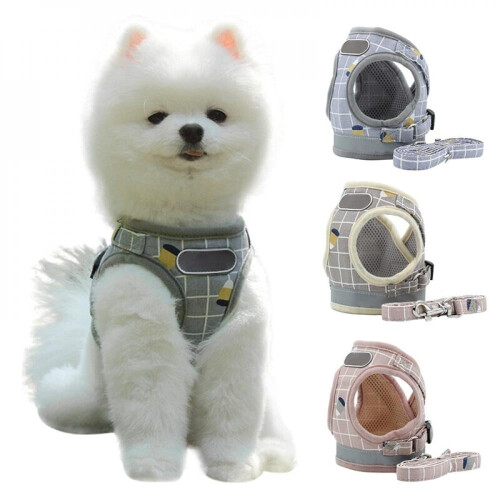 Dog Cat Harness Adjustable Reflective Vest for Small Medium 1