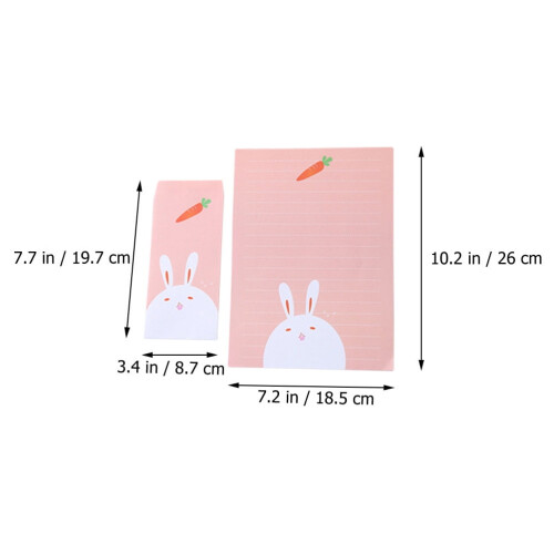 Cute lined stationery paper set with letterhead and 1