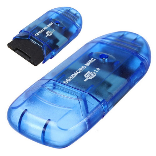 Adaptador de lector de tarjetas de memoria USB para MMC SD SDHC 1