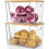 2Piece Stackable Kitchen Storage Set with Bamboo Lids, Clear Plastic Containers for Easy Access 4