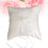 Almofada para alianças de casamento com renda, pérolas e decoração floral. 6