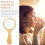 Glass hand mirror with wooden handle, 1 piece 4