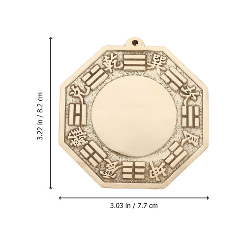 Καθρέφτης Bagua Feng Shui για προστασία σπιτιού, χρυσός, κυρτός, κοίλος 2