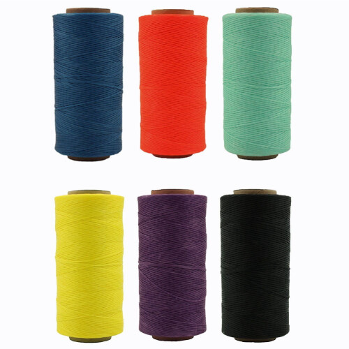 Hand-sewn braided wax cord 150D leather flat thread 2