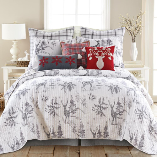 Levtex Home Sleigh Bells Grå Quilted King Sham 2-pack 2