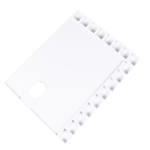 Watercolor Mixing Tray White Square 17-Hole 2 pcs 1