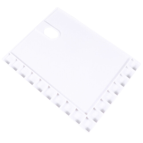 Watercolor Mixing Tray White Square 17-Hole 2 pcs 2