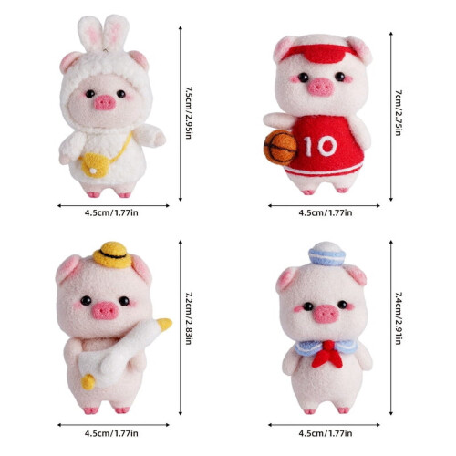 Κιτ βελονιάς Piggy Doll για αρχάριους με εργαλεία και 1