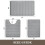 Sort badeværelsestæppesæt i memory foam, 3 dele 6