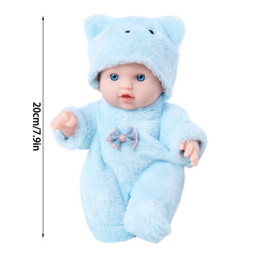 Reborn Doll Soft Rubber20cm with Pacifier and Bib 2