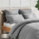Levtex Home linnen kussensloop kingsize 36x20 inch gemêleerd steen 2