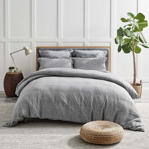Levtex Home linnen kussensloop kingsize 36x20 inch gemêleerd steen 2