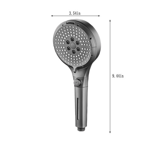 Turbo Handheld Shower Head 6 Modes Pressurized Stop Filter 2