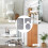 Ensemble de 3 tapis de bain lavables gris uni 6