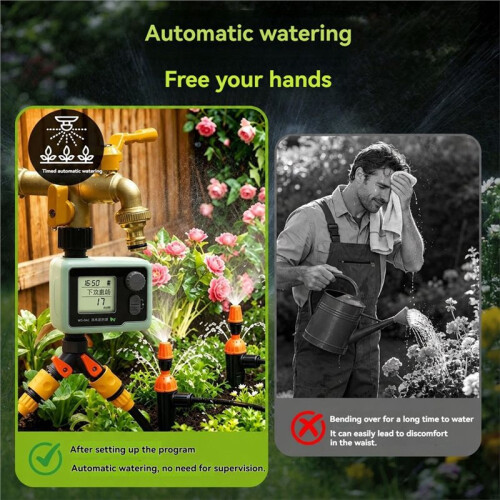 Sprinkler Timer Automatic Garden Watering Timer Waterproof Intelligent Digital Hose Faucet Irrigation Controller G3/4