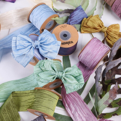 Crinkled Ribbon Silk-Like 10 Yards 1