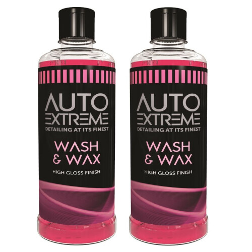 2x Auto Wash and Wax Car Shampoo High Gloss 800ml