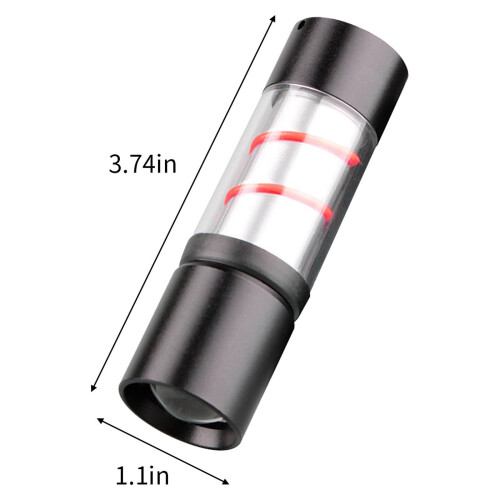 Color Light Emergency Torch with Rechargeable Battery and 2