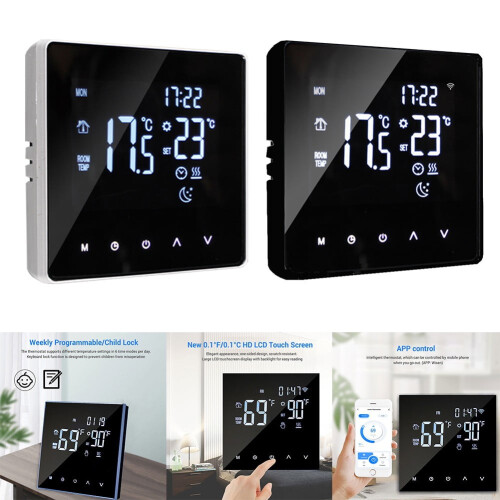 Smart WiFi Thermostat with App Control and Room Sensor 1