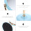 Round portable desk mirror double-sided gold-plated plastic 4