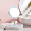 Round portable desk mirror double-sided gold-plated plastic 5