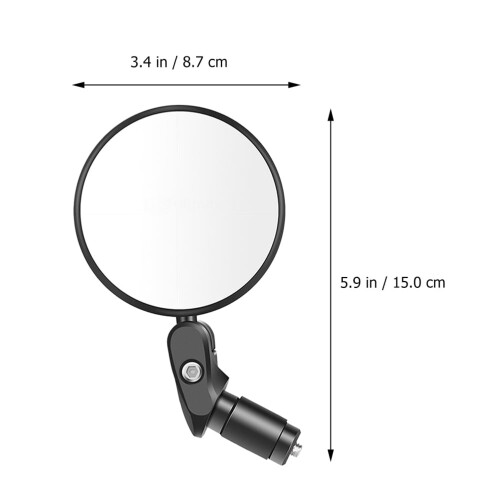 Bike Rearview Mirror Folding Retroreflector 1pc 2