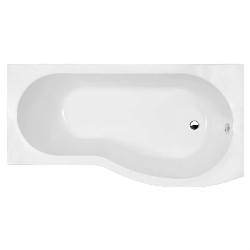 1500Mm B Shaped Shower Bath Rh 5055275824566