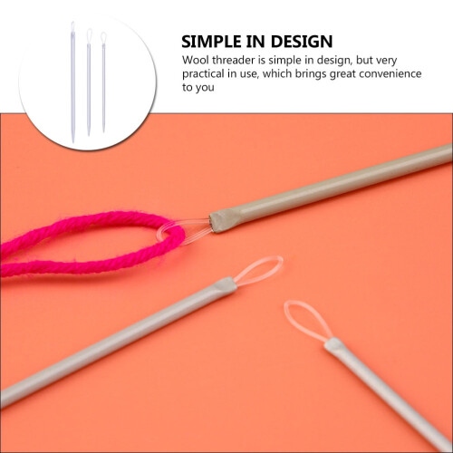 Supvox Sewing Needle Threaders Plastic Silver 3 Pcs 1
