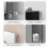 4Pcs Transparent Soft Silicone  Wall Protector Adhesive Rubber Bumper 5