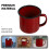 Vintage-Schnapsglas, Reisebecher, weinrot, Eisen, 2 Stück 4