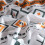 Ensemble de draps Queen 3 pièces à motif floral dense et sablé 4
