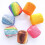 Cotton Yarn Rainbow Knitting Crochet Thread 4 Rolls 6