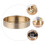 Brass round disc plate holder rose gold 1 piece 2