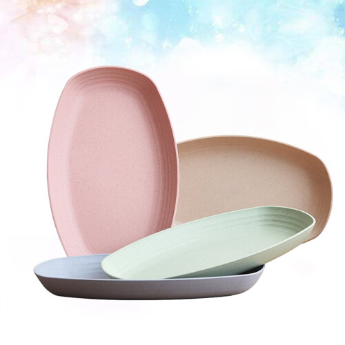 Masteelf rectangular fish platter wheat straw 1 piece 1