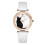 Relógio feminino casual de quartzo com pulseira de malha. 2