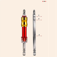 Adjustable Depth Magnetic Bit Holder Self-Locking Sleeve Screwdriver Bit Holder for Woodworking Furniture Installation