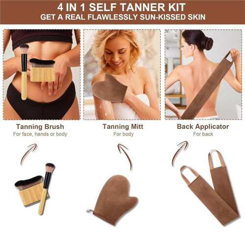 4 in 1 Tanning Mitt Self Tanning Mitt Applicator Self Tanner Brush Self Tanner Back Applicator Self Tanner Mitt Tanning 2