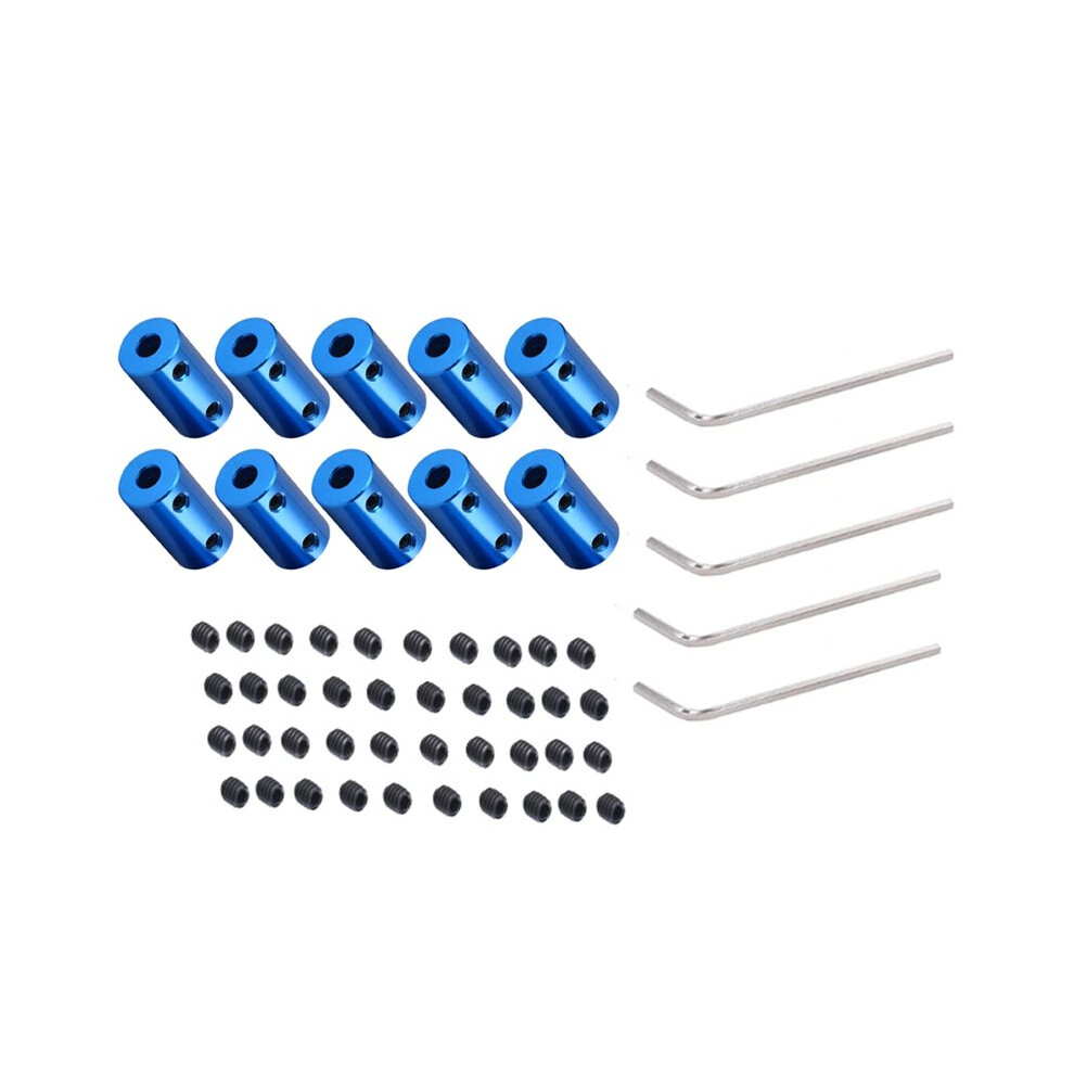 10Pcs Alloy Shaft Coupling Rigid Stepper Motor Wheel Coupler Joint Connector For Diy Car Boat Airplane 3D Printers 5Mm 6033817254780