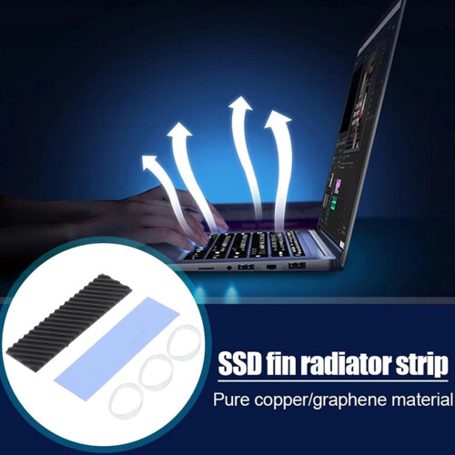 Metalkølerfinne Diagonal 2 mm til SSD-køleplade 2