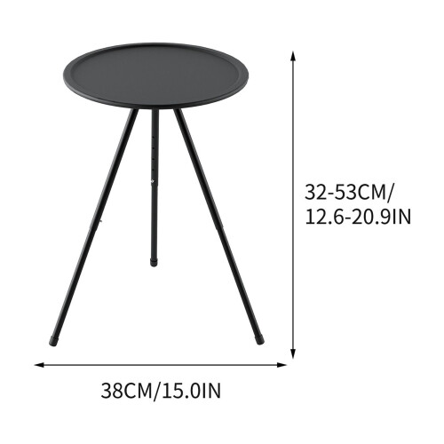 MERILER Outdoor Folding Round Table Portable Adjustable 1