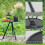 MERILER Outdoor Folding Round Table Portable Adjustable 6