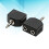 3,5 mm mono Y-splitter adapter sort 2 stk. 4