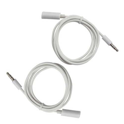 Oortelefoonsplitter 3,5 mm stereo audio-aansluiting wit 2 stuks 2