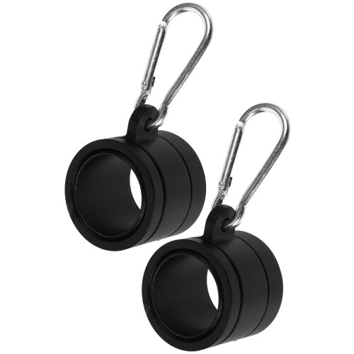 Flagstangringe med karabinhage, sort, 360 roterende 2