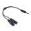Stereo adaptér 3,5mm samec-samice, černý 2