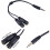 Stereo adaptér 3,5mm samec-samice, černý 3