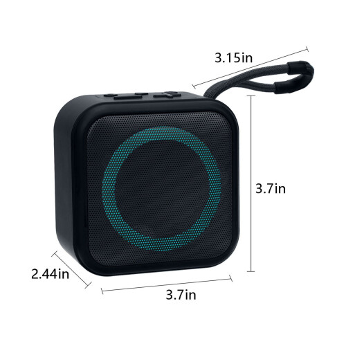 Tepsmf2024Προσφορές Black Friday & Cyber Monday Ασύρματο ηχείο Bluetooth, τετράγωνο, φορητό, 1200mAh, 2