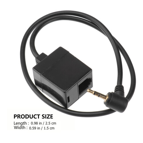 2,5 mm stereojackstik til RJ9 6P4C lydadapter, sort 1